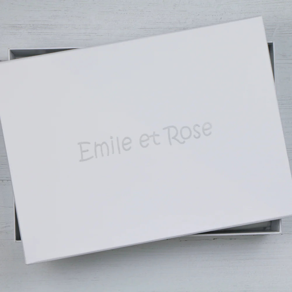 Emile et Rose Tatum White Unisex Baby Gift Set 1 month