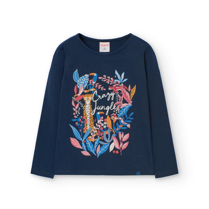 Boboli Girls Stretch Jungle T-Shirt