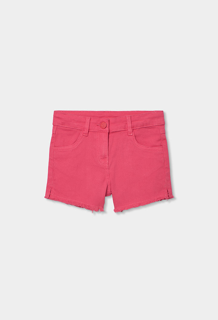 Boboli Girls Magenta Twill Shorts