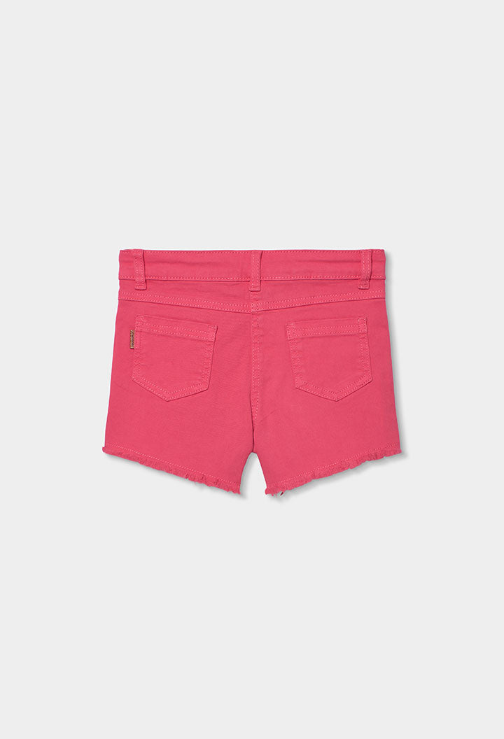 Boboli Girls Magenta Twill Shorts