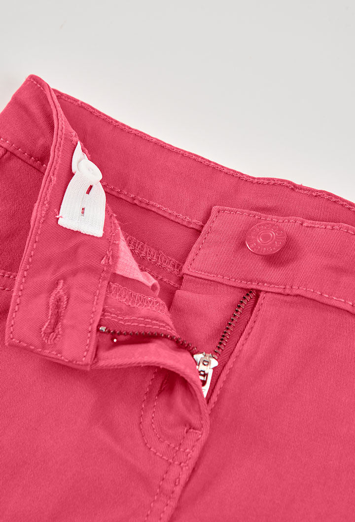 Boboli Girls Magenta Twill Shorts