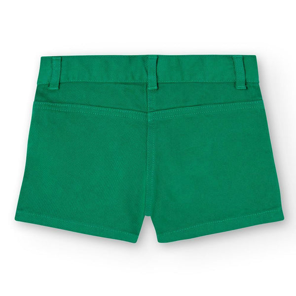 Boboli Green Stretch Twill Shorts
