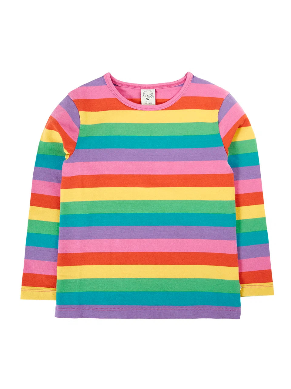 Frugi Girls Bryher Rainbow Striped Top