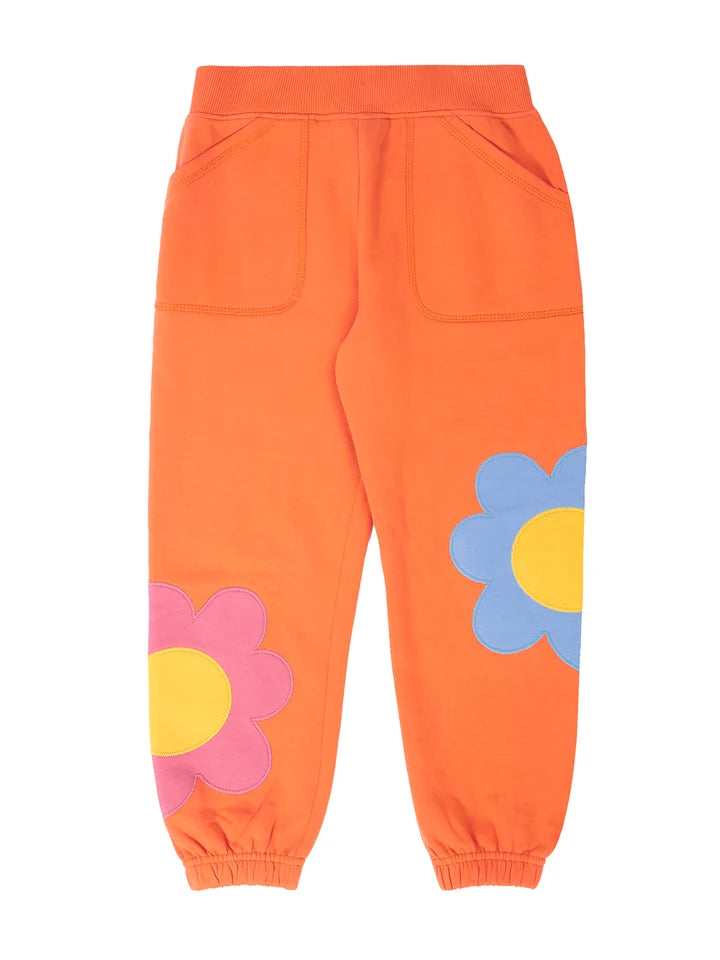 Frugi Girls Malpas Flower Applique Joggers
