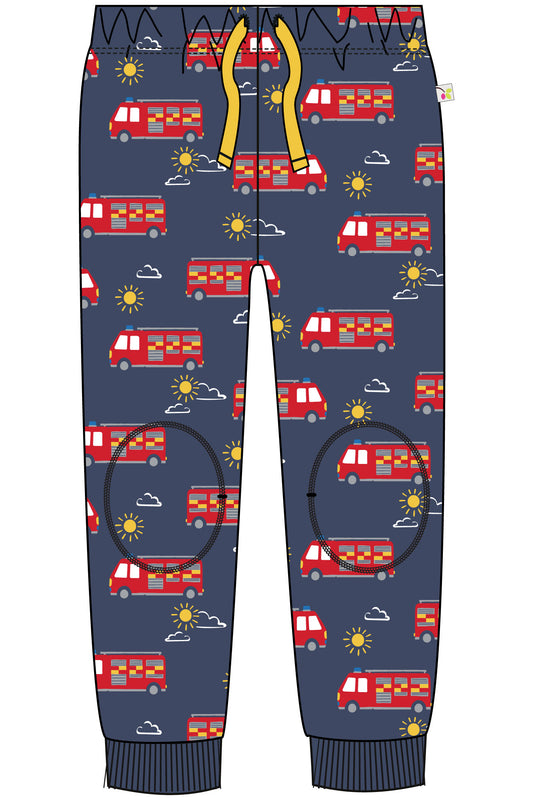 Frugi Baby Boys Fire Engine Snuggle Crawlers