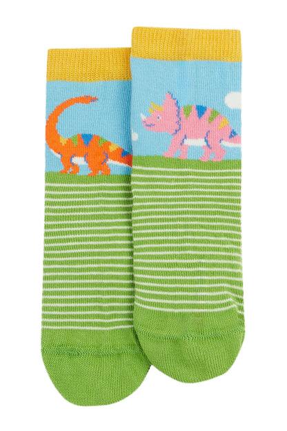 Frugi Baby Boys Dino Socks Multipack