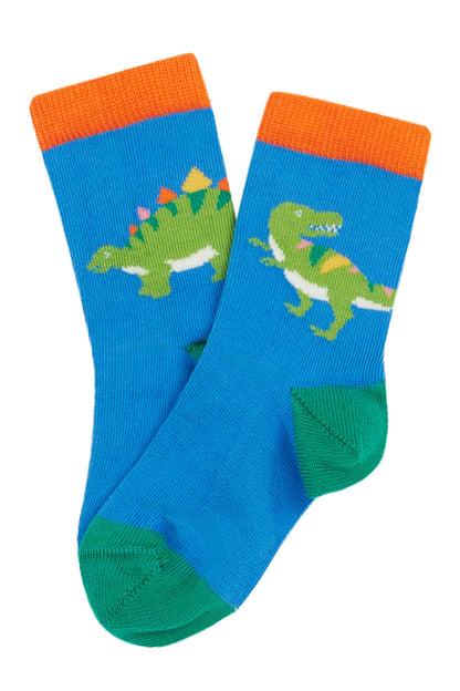 Frugi Baby Boys Dino Socks Multipack