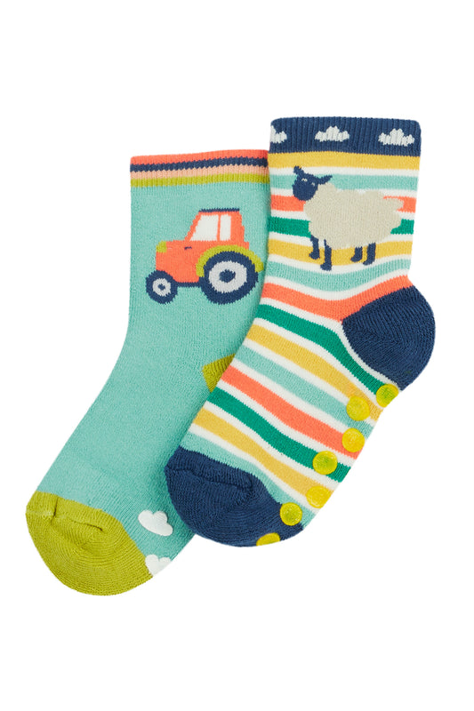 Frugi Baby Boys Farm Socks 2 pack