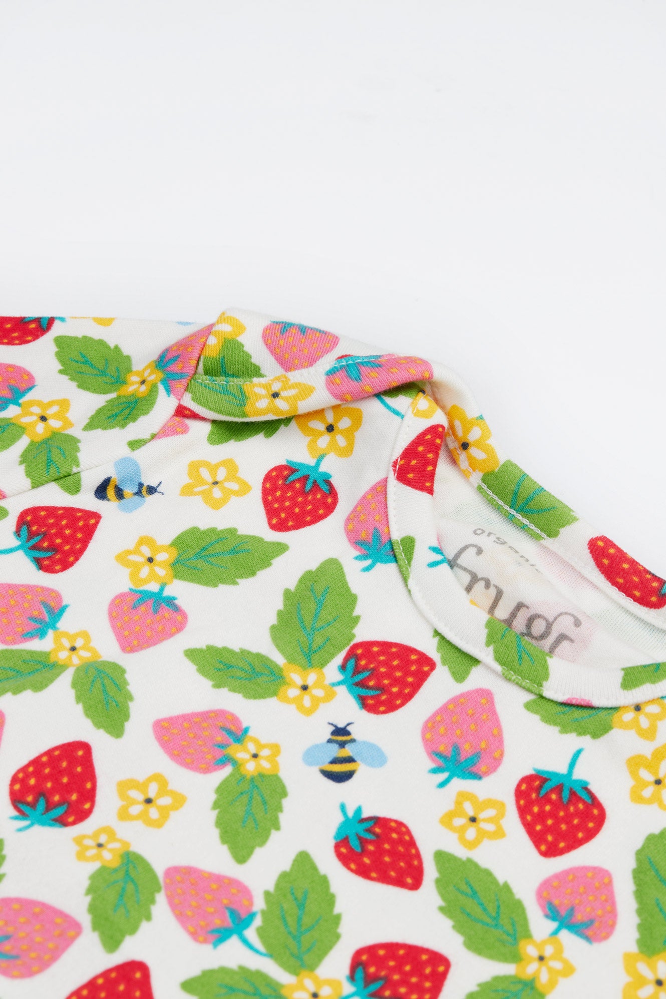 Frugi Strawberry Field Babygrow