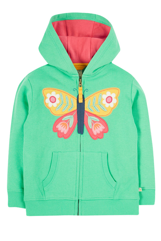 Frugi Girls Jade and Butterfly Carbis Hoodie