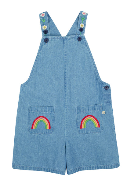 Frugi Girls Rainbow Hazel Denim Dungaree