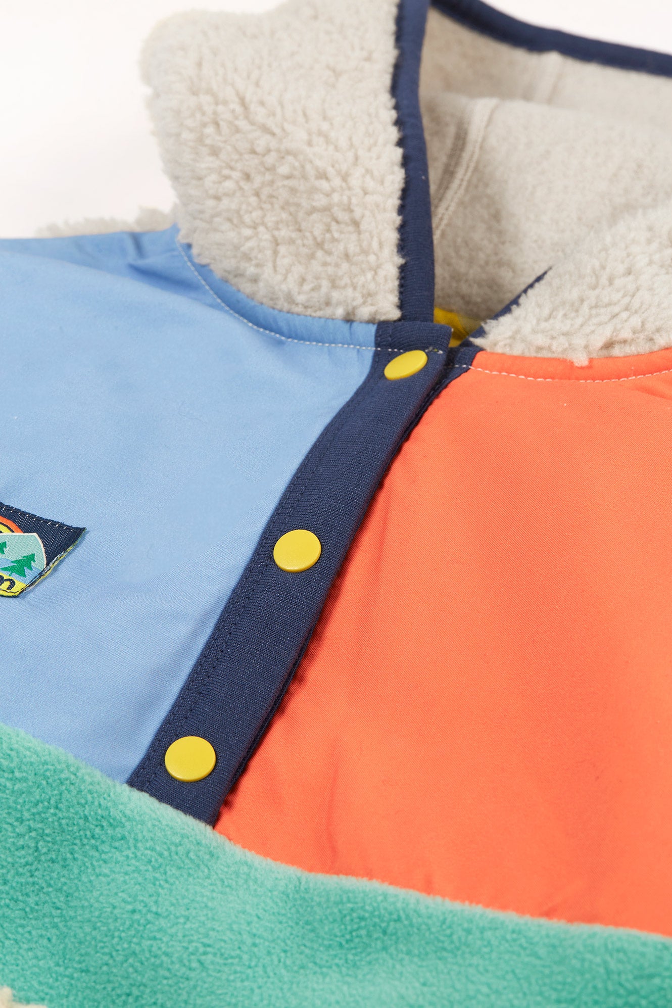 Frugi Boys Moss Multicolour Block Fleece