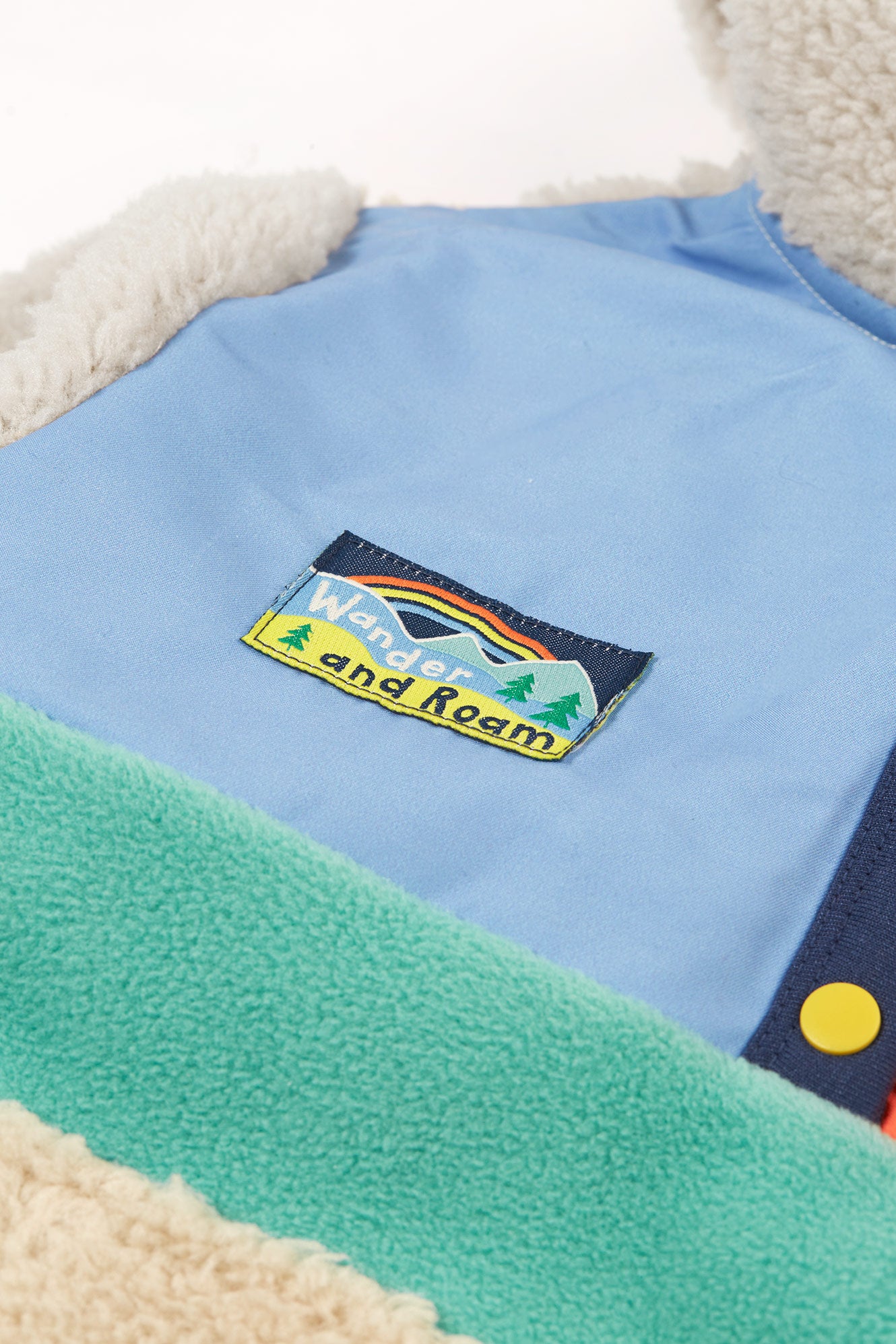 Frugi Boys Moss Multicolour Block Fleece