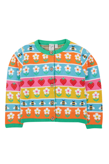 Frugi Girls Daisy Fair Isle Robyn Cardigan