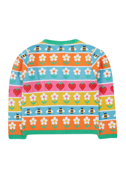 Frugi Girls Daisy Fair Isle Robyn Cardigan