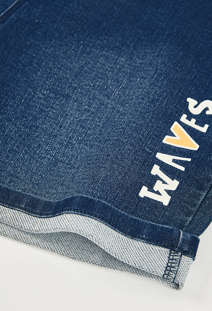 Boboli Boys Fleece Bermuda Blue Shorts