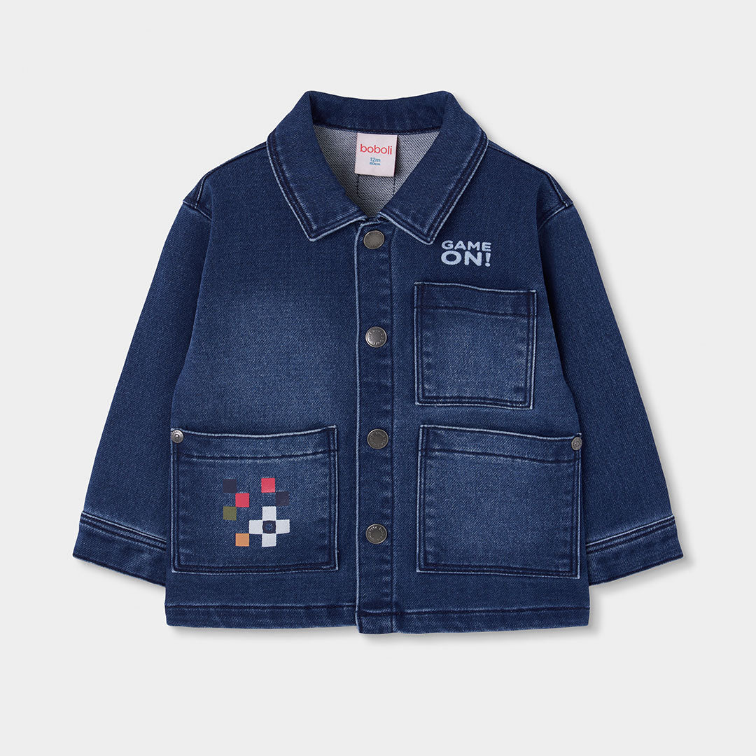 Boboli Boys Denim Blue Overshirt Jacket