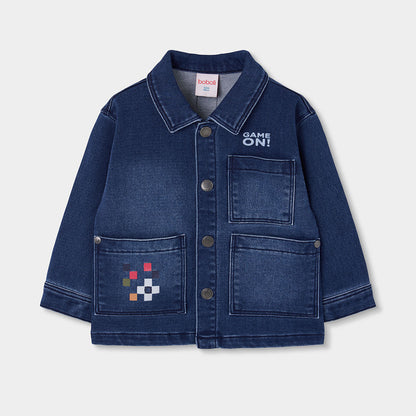 Boboli Boys Denim Blue Overshirt Jacket