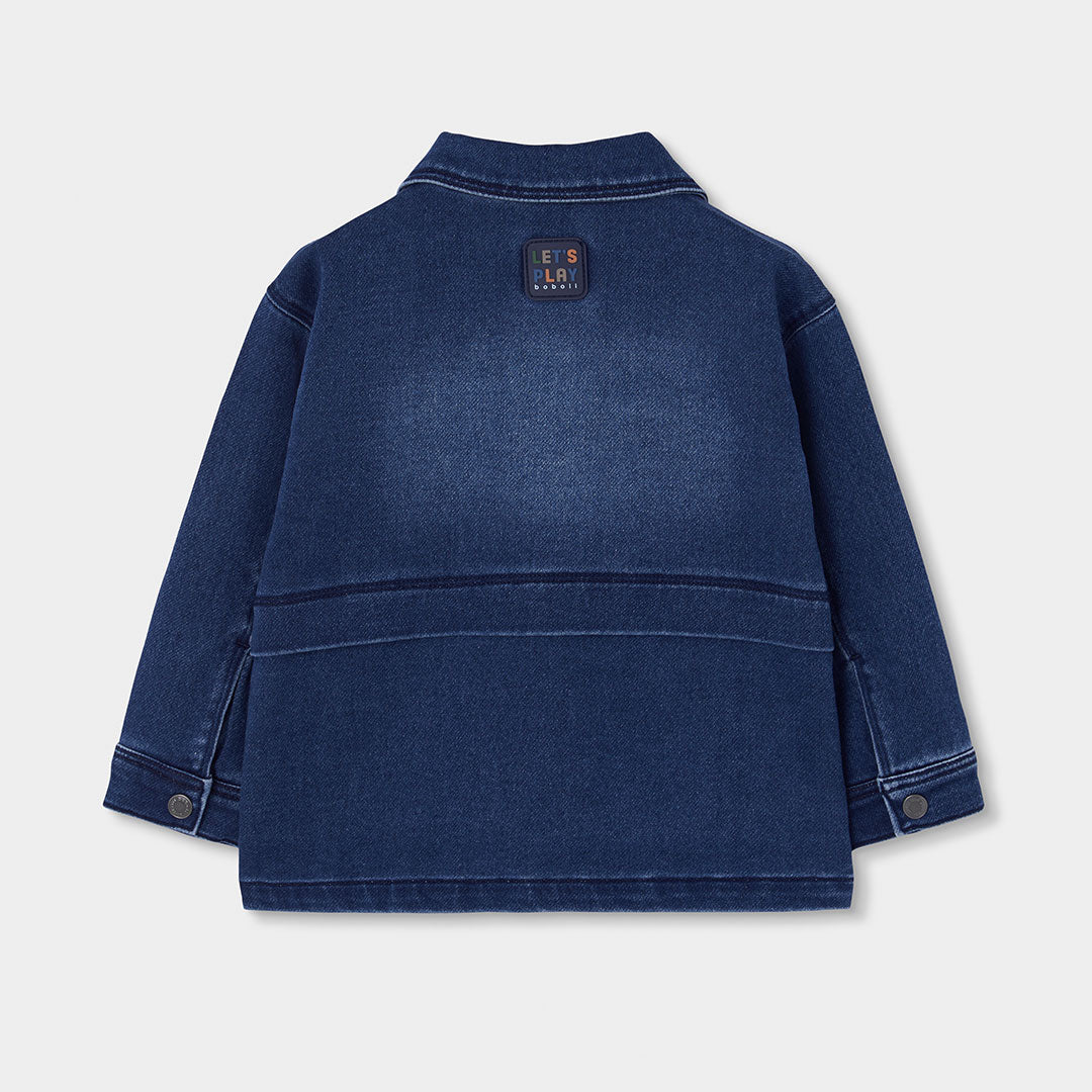 Boboli Boys Denim Blue Overshirt Jacket