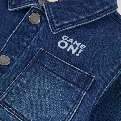 Boboli Boys Denim Blue Overshirt Jacket