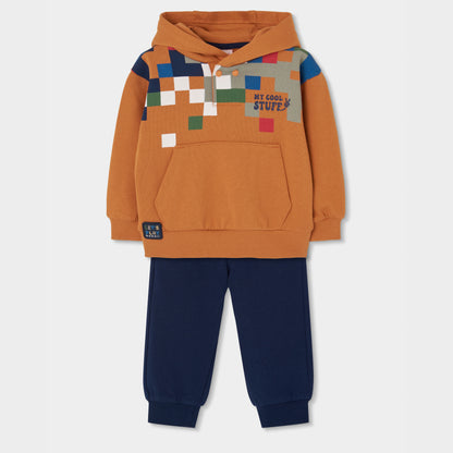 Boboli Boys Navy and Mustard Tracksuit Set