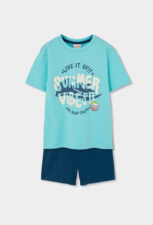 Boboli Boys Summer Vibes T-shirt and Short Set