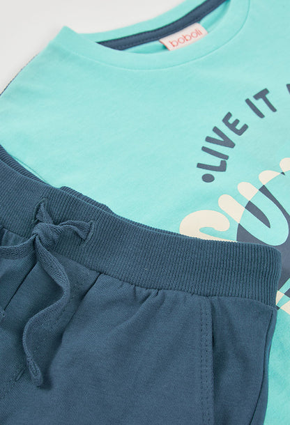 Boboli Boys Summer Vibes T-shirt and Short Set