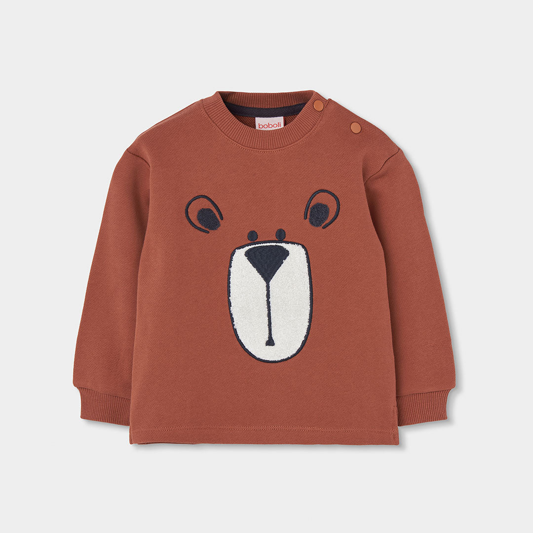 Boboli Boys Bear Fleece Sweatshirt