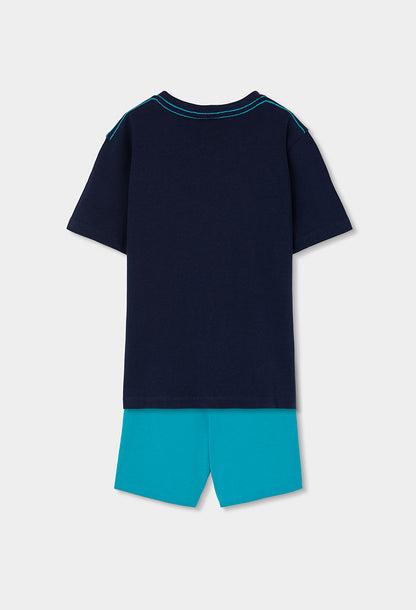 Boboli Boys Navy and Blue T-shirt and Short Set