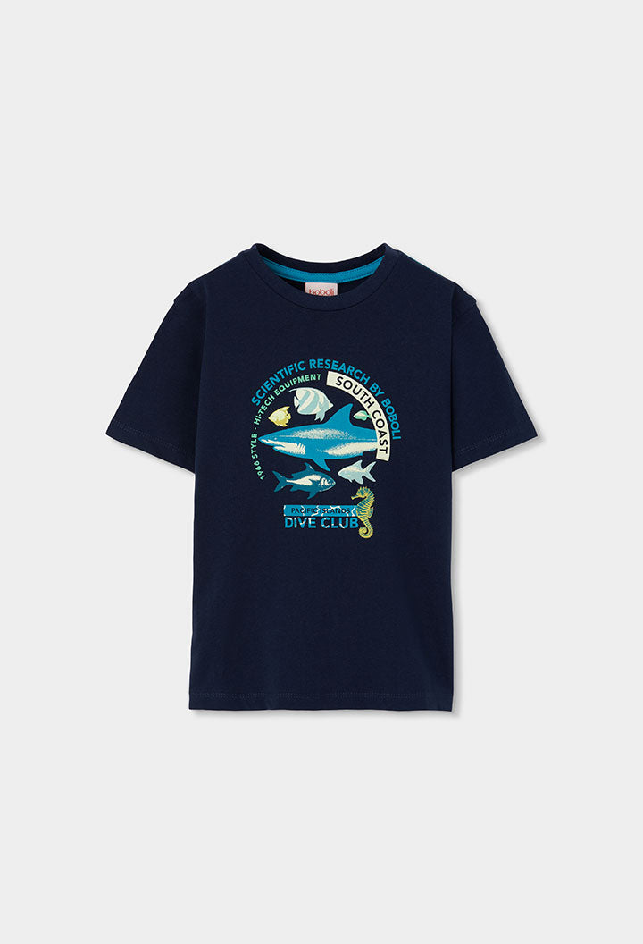Boboli Boys Navy and Blue T-shirt and Short Set