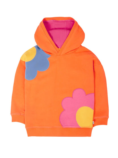 Frugi Girls Brady Flower Colour Block Hoodie