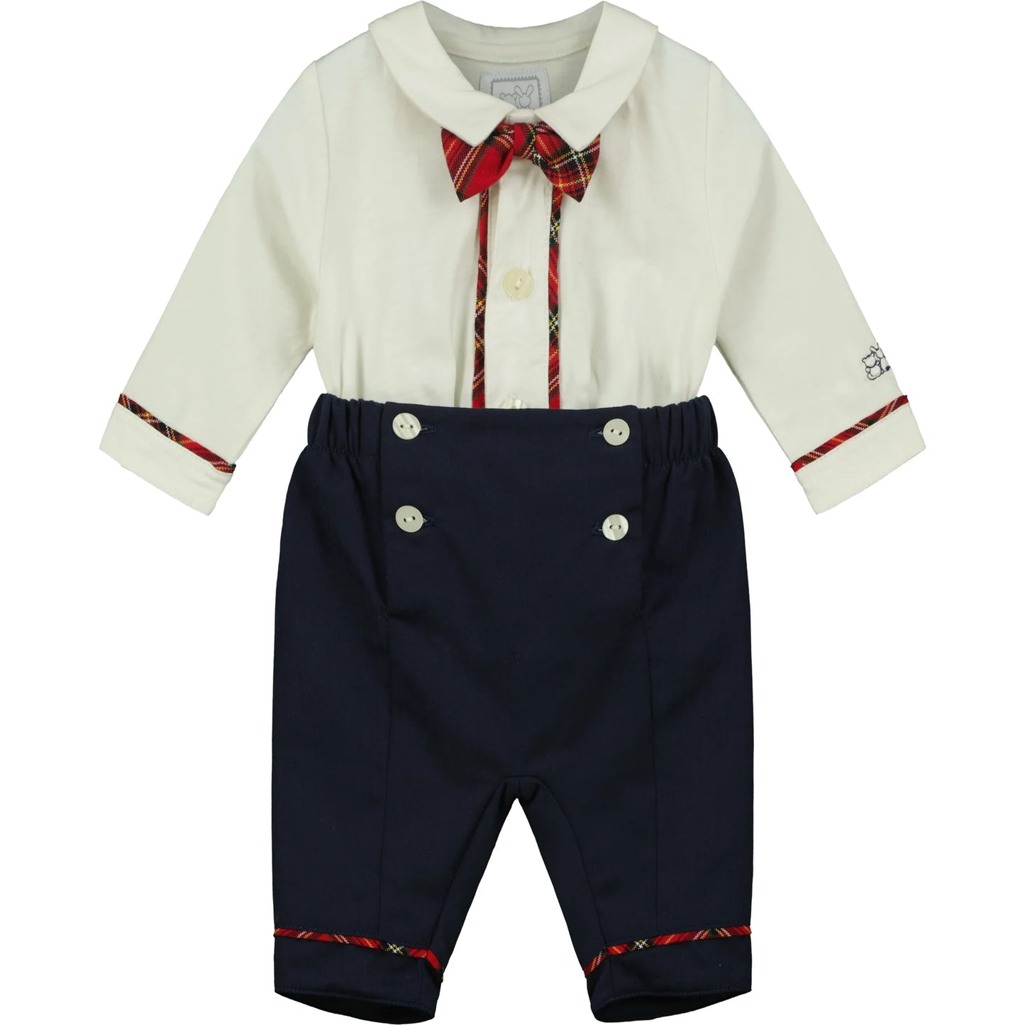 Emile et Rose Ellis Baby Boys Navy Two Piece Festive Outfit