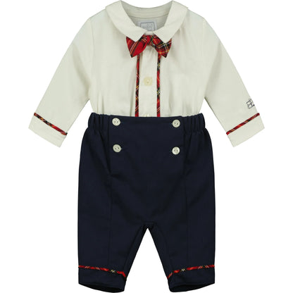 Emile et Rose Ellis Baby Boys Navy Two Piece Festive Outfit