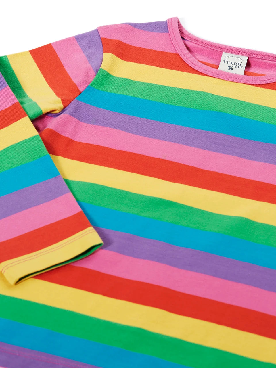 Frugi Girls Bryher Rainbow Striped Top