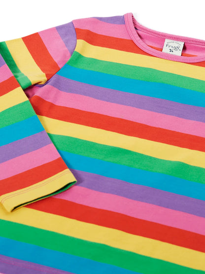 Frugi Girls Bryher Rainbow Striped Top