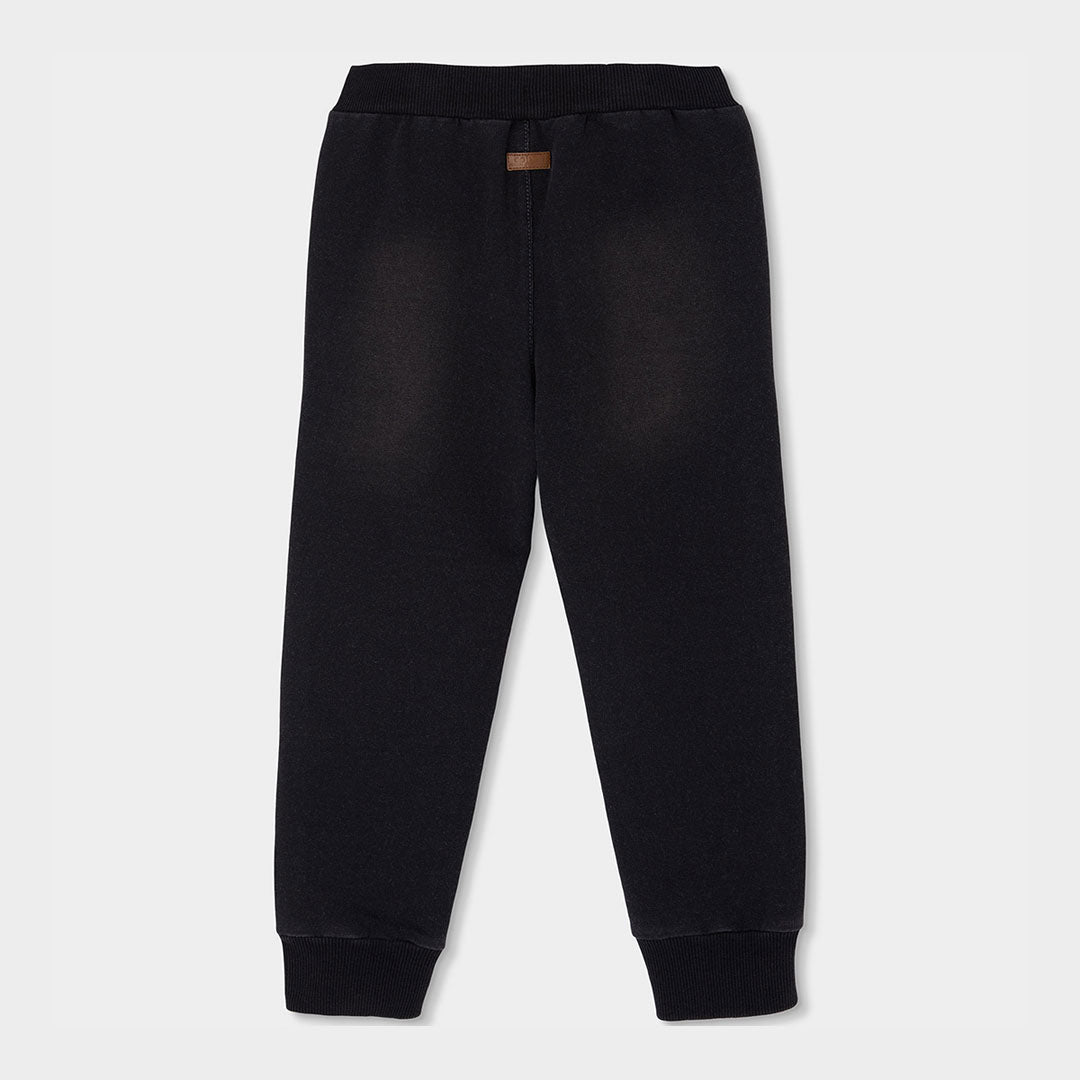 Boboli Boys Black Fleece Denim Trousers