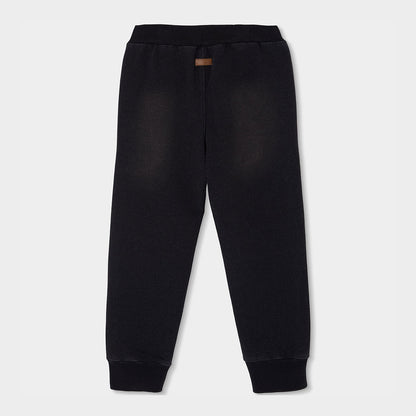 Boboli Boys Black Fleece Denim Trousers