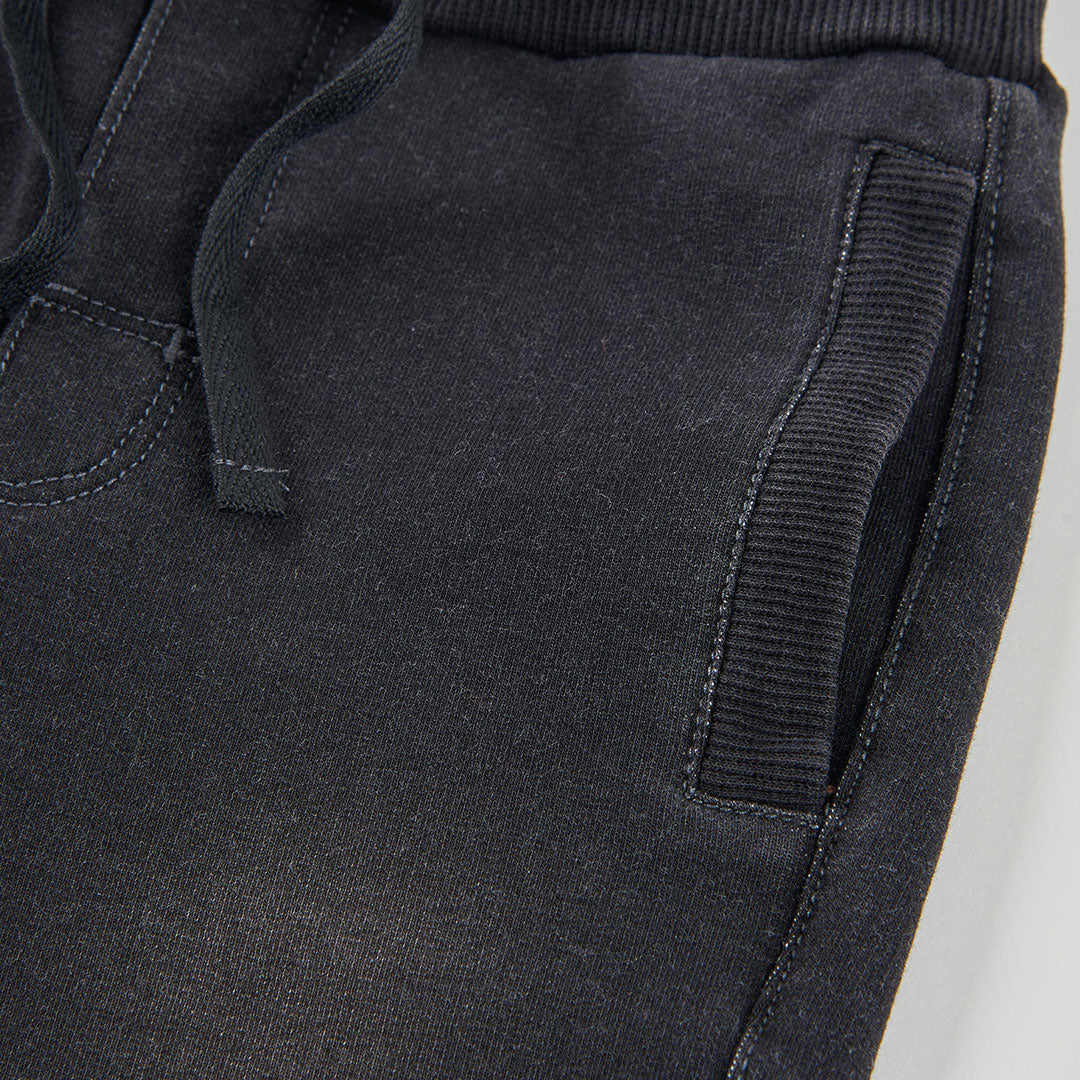 Boboli Boys Black Fleece Denim Trousers