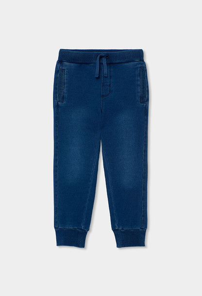 Boboli Boys Blue Fleece Denim Trousers