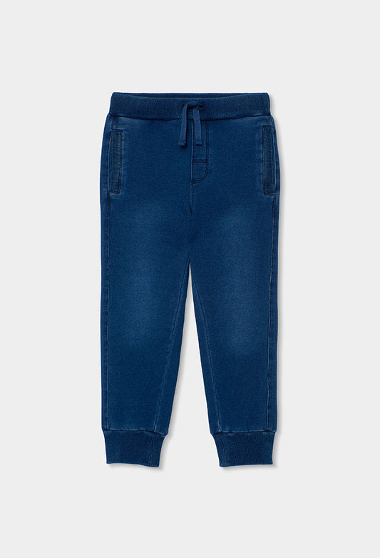 Boboli Boys Blue Fleece Denim Trousers