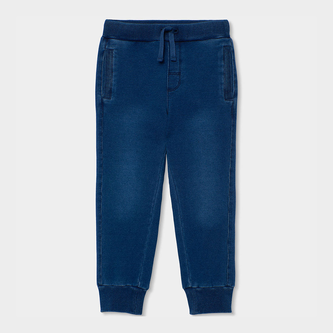 Boboli Boys Blue Fleece Denim Trousers