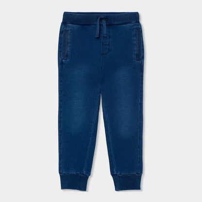 Boboli Boys Blue Fleece Denim Trousers