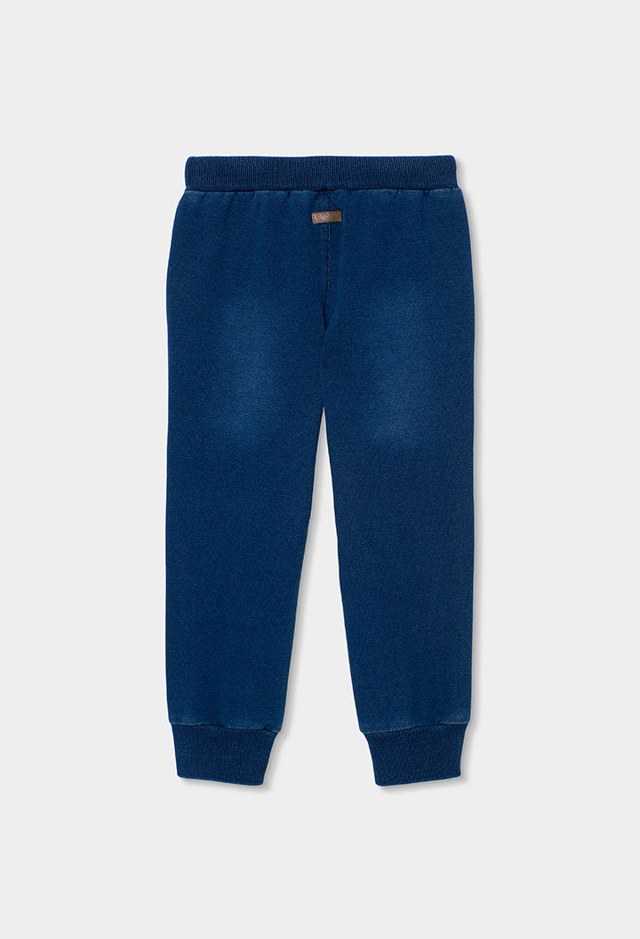 Boboli Boys Blue Fleece Denim Trousers