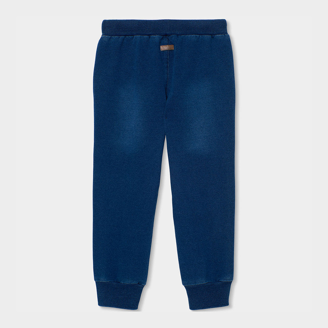 Boboli Boys Blue Fleece Denim Trousers