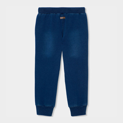Boboli Boys Blue Fleece Denim Trousers