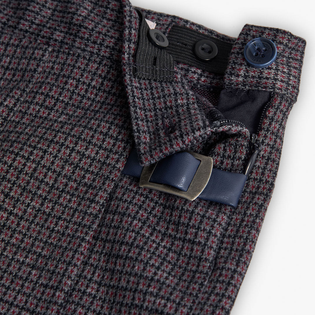Boboli Girls Grey Checked Shorts