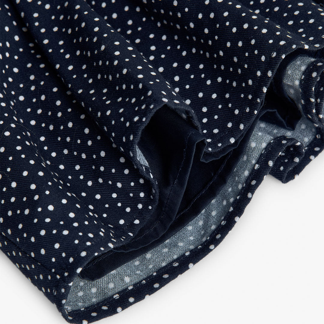 Boboli Girls Polka Dot Dress with Pink Bow