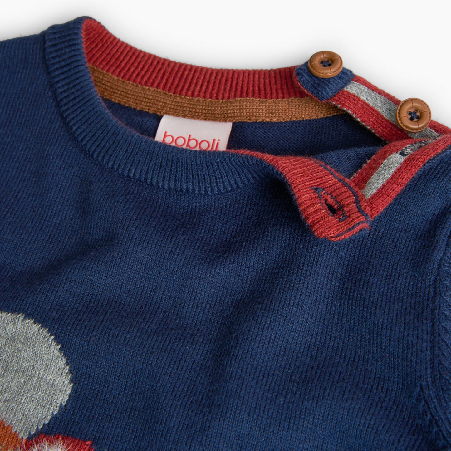 Boboli Boys Fluffy Fox Knitted Sweater