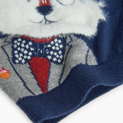 Boboli Boys Fluffy Fox Knitted Sweater