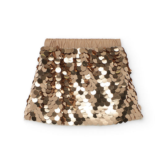 Boboli  Girls Gold Sequence Skirt